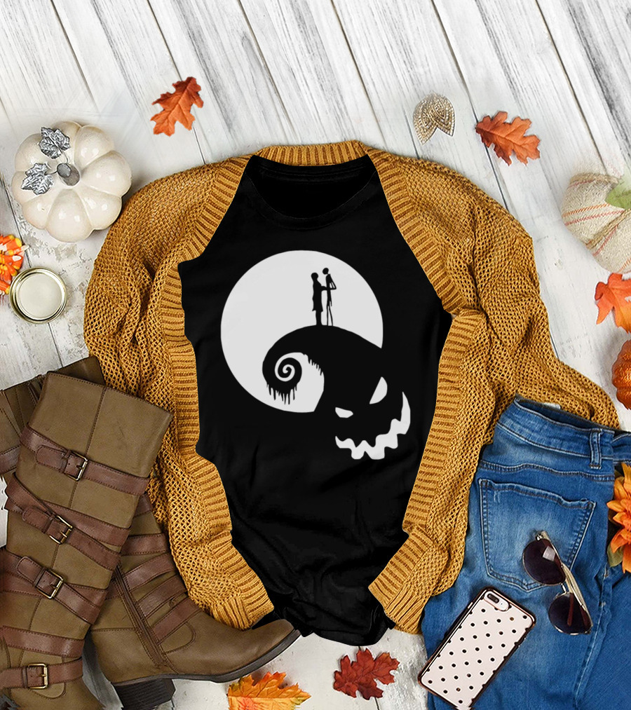 Nightmare Before Christmas Full Moon Spiral Hill T-Shirt