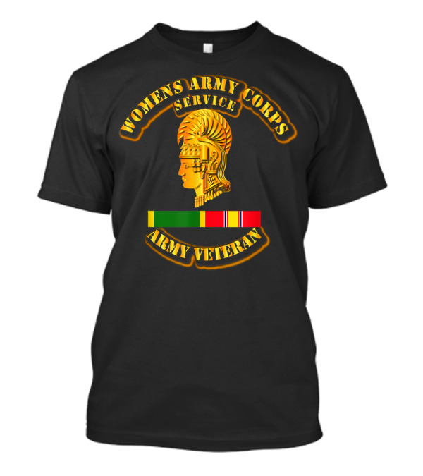 Womens Army Corps Service Army Veteran Roman Helmet Medal T-Shirt