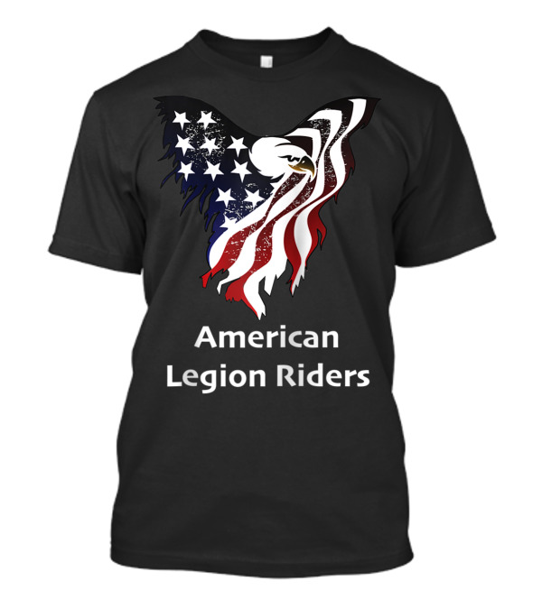American Legion Riders Proud Veteran Alr Eagle And Flag T-Shirt