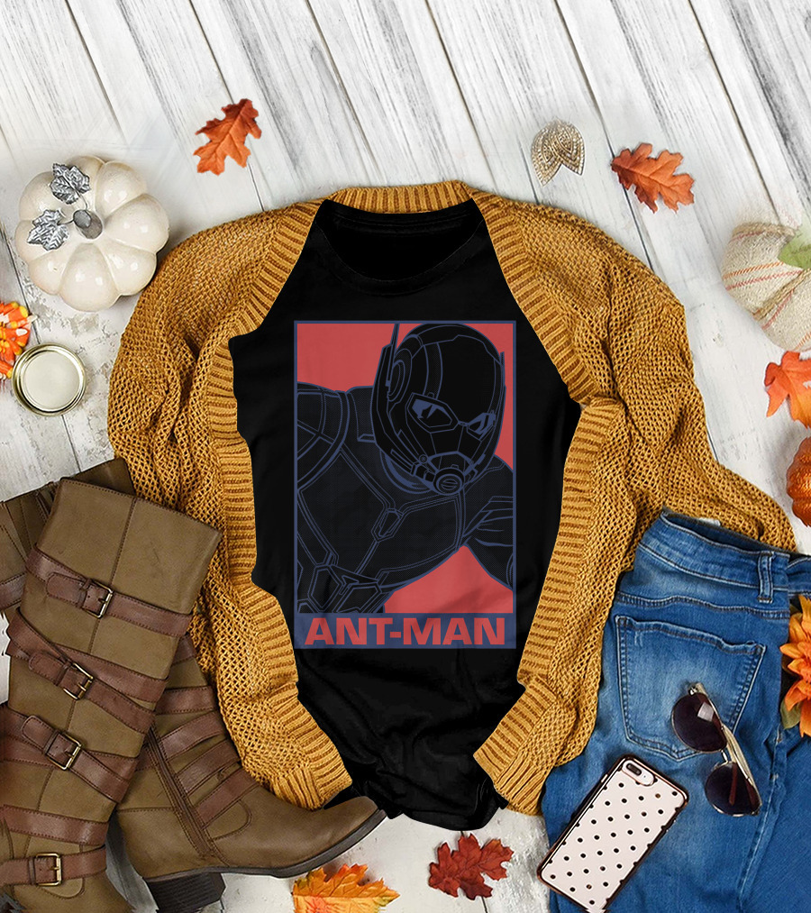 Marvel Avengers Endgame Ant-Man Pop Bold Red and Blue T-Shirt
