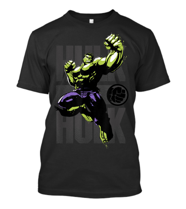 Hulk Avengers Assembler Jump Punch Green Smash T-Shirt