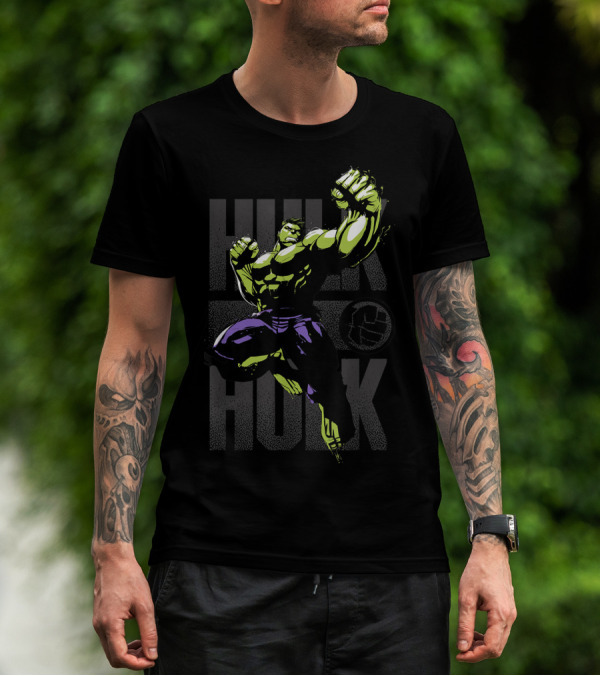 Hulk Avengers Assembler Jump Punch Green Smash T-Shirt
