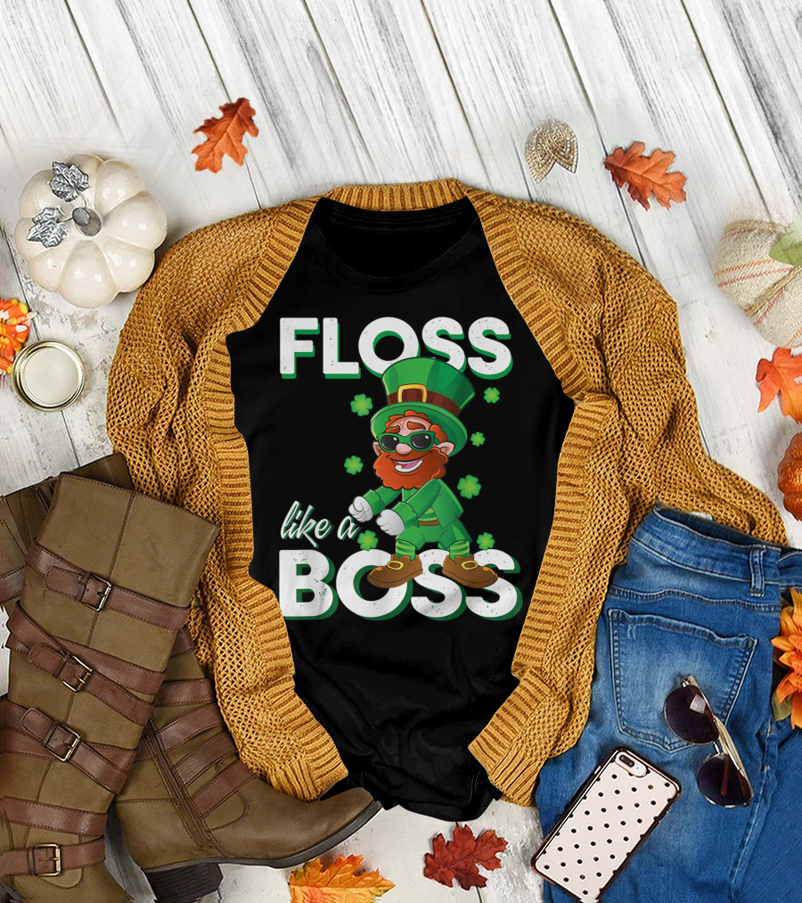 Floss Like a Boss Leprechaun St Patrick's Day Floss T-Shirt