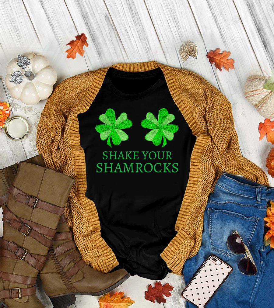 Shake Your Shamrocks Women St Patrick's Day Shamrock T-Shirt