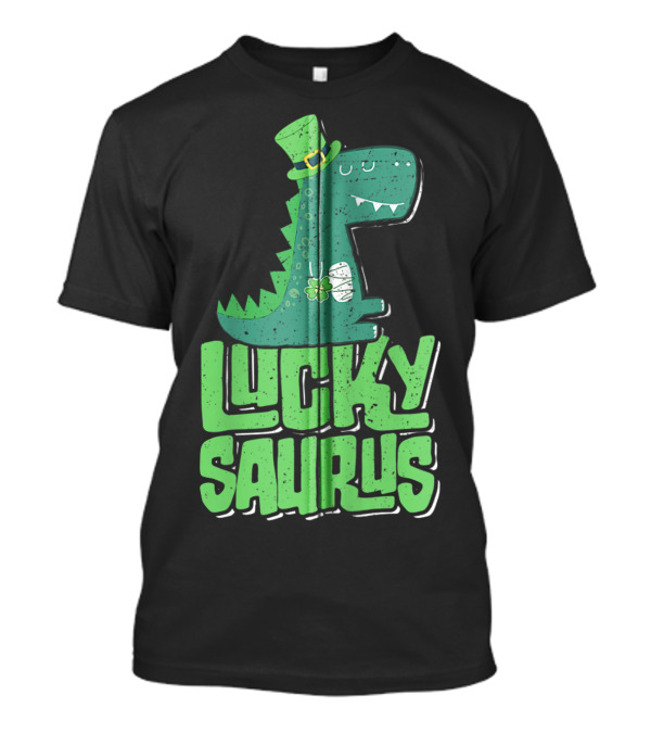 Luckysaurus Irish Dinosaur St Patrick's Day T-Shirt