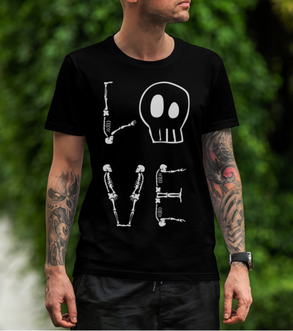 Love Skeleton Skull T-Shirt