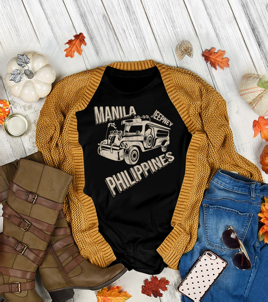 Manila Philippines Jeepney Retro Vehicle T-Shirt