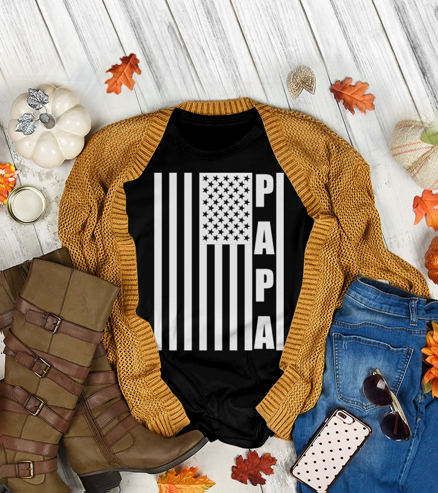 Papa USA Flag T-Shirt