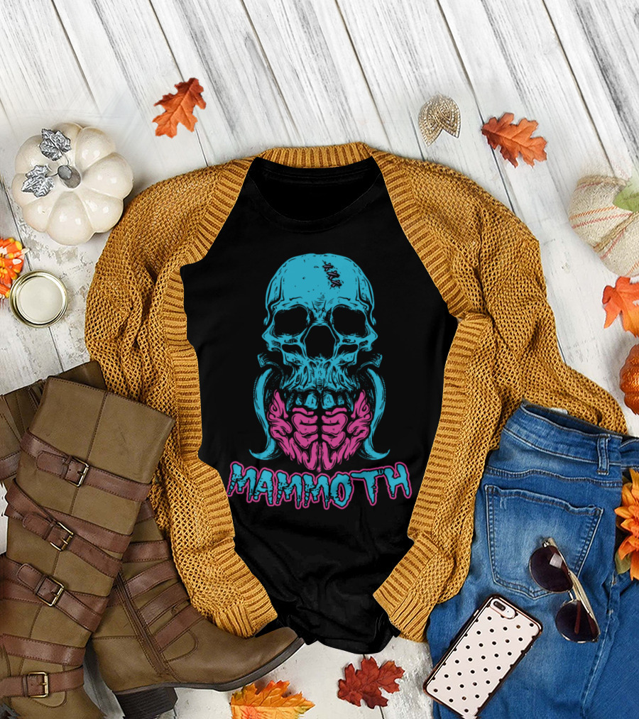 Mammoth Pink Skull T-Shirt