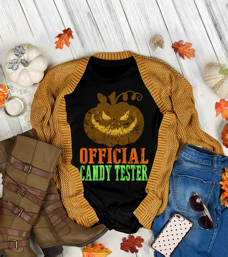 Spooky Pumpkin Official Candy Tester T-Shirt