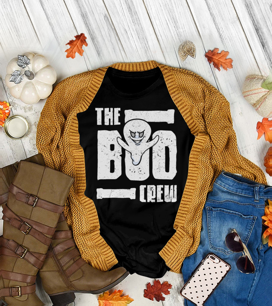 The Boo Crew Ghost with Mischievous Expressions T-Shirt