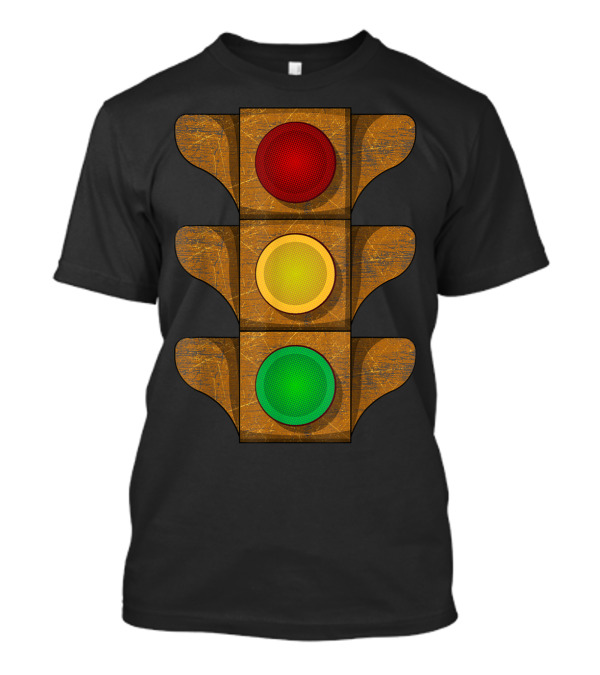 Vintage Rusty Traffic Light Stop Go Signal T-Shirt