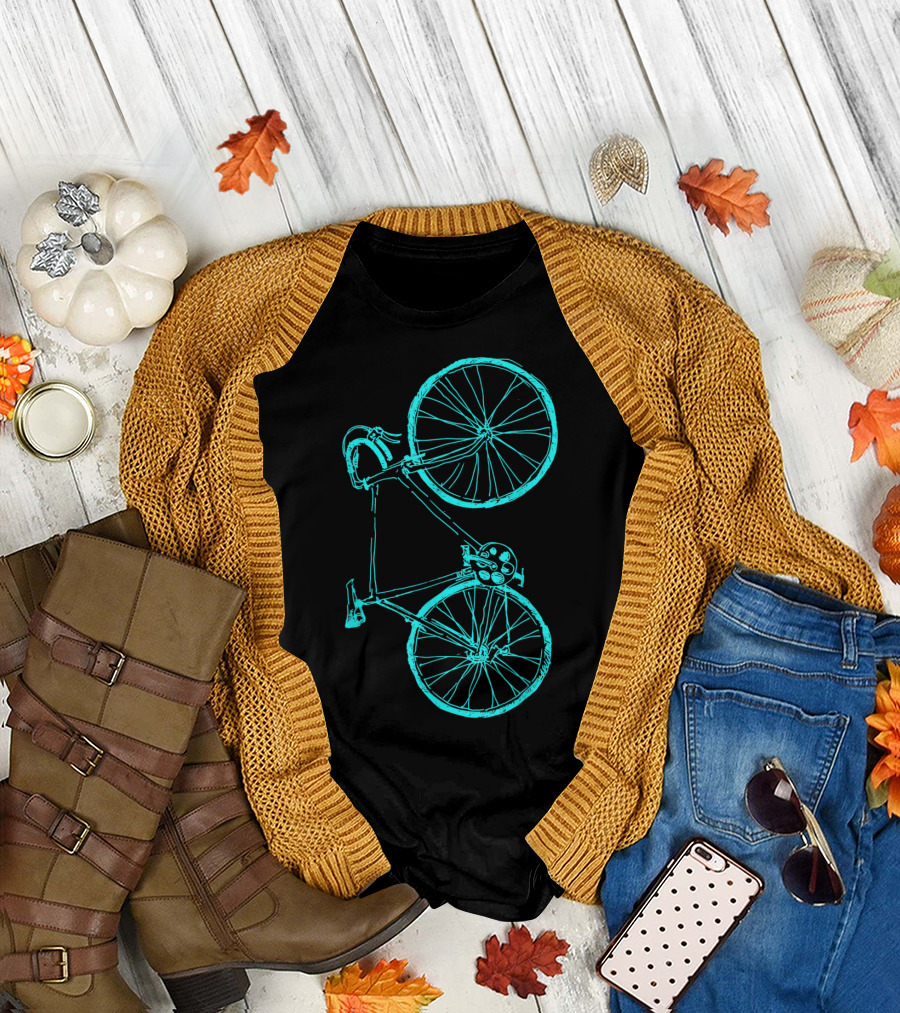 Vintage Ride Your Bike Cycling Triathlon Blueprint T-Shirt