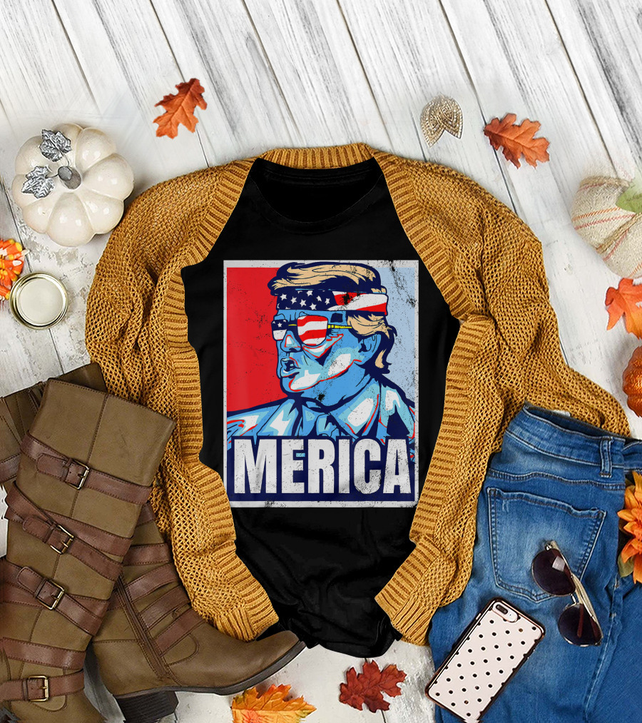 Donald Trump Merica USA 4th of July T-Shirt