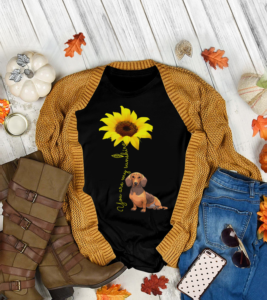 You Are My Sunshine Sunflower Dachshund You Are My Sunshine T-Shirt
