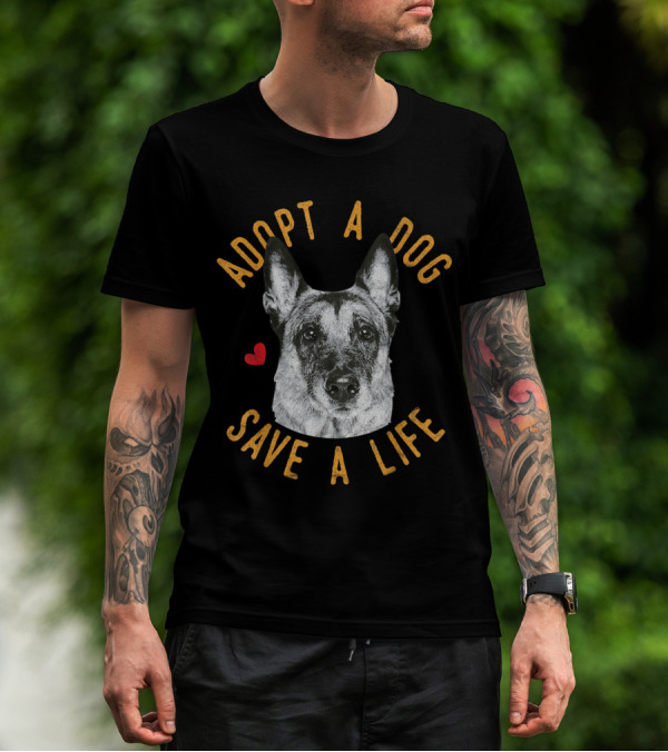 Adopt A Dog Save A Life Rescue Belgian Shepherd T-Shirt