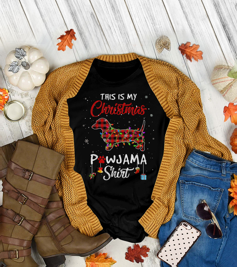 This Is My Christmas Dachshund Dog Pawjama T-Shirt
