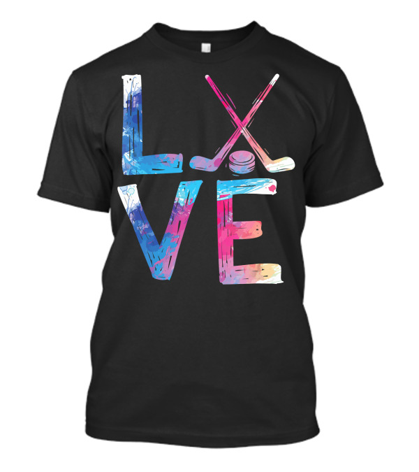Love Ice Hockey Girls Hockey Womens Ice LVE T-Shirt