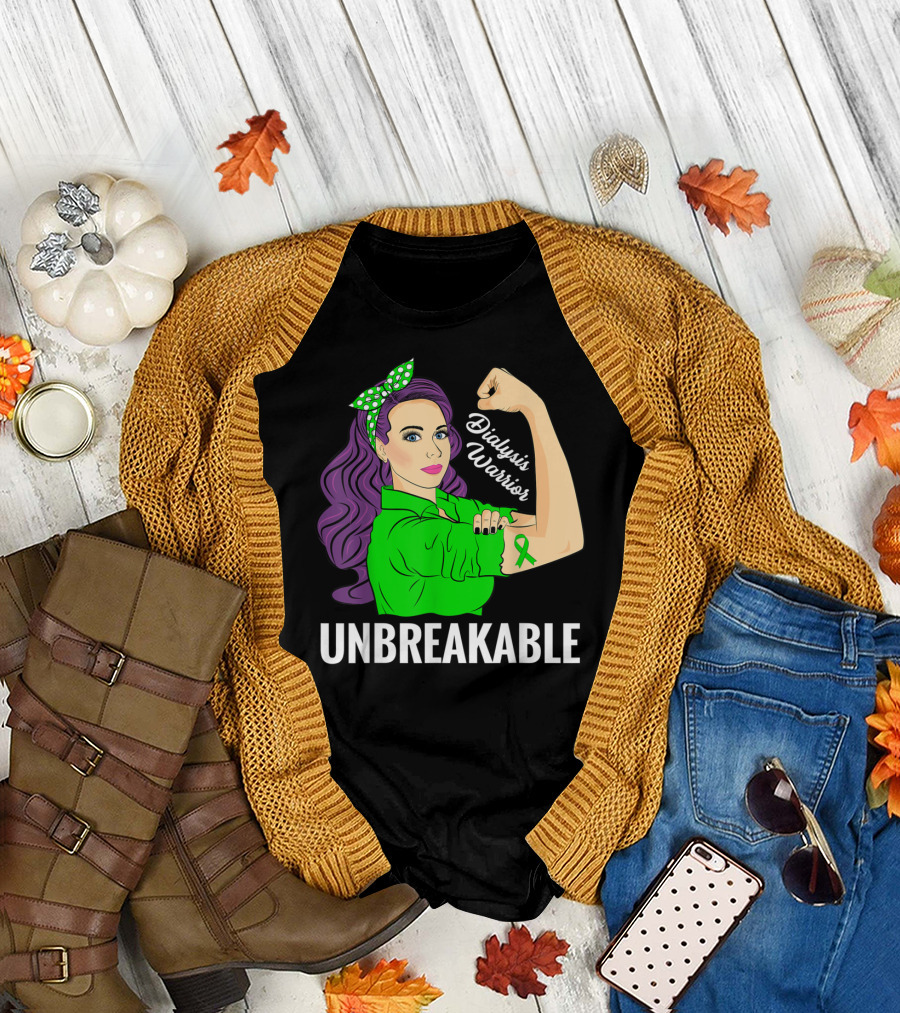 Dialysis Warrior Unbreakable Kidney Awareness T-Shirt