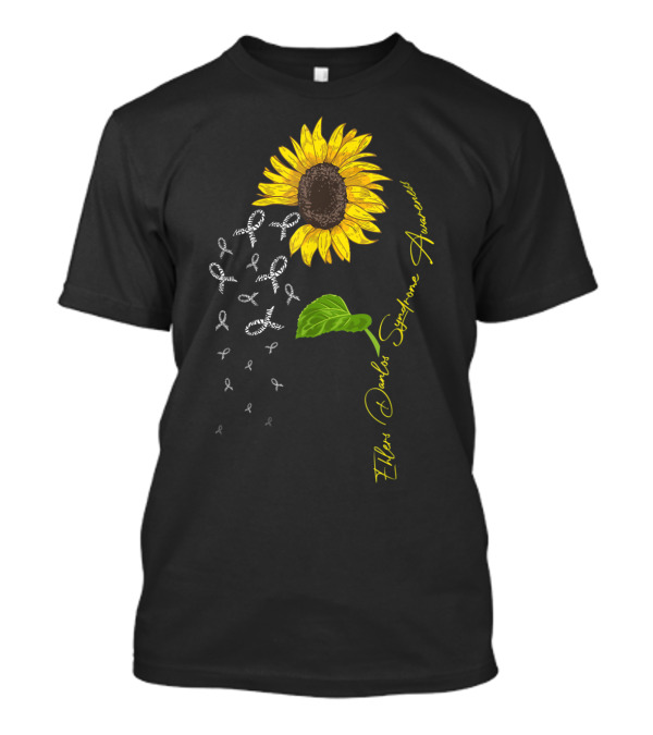 Ehlers Danlos Syndrome Awareness Sunflower And Ribbons T-Shirt