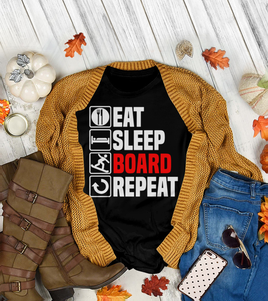 Eat Sleep Board Repeat T-Shirt