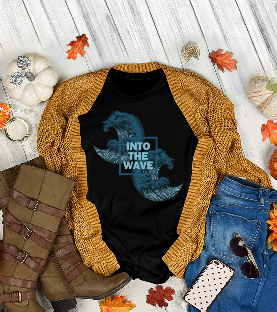 Into The Wave Surf Dual Wave Emblem T-Shirt