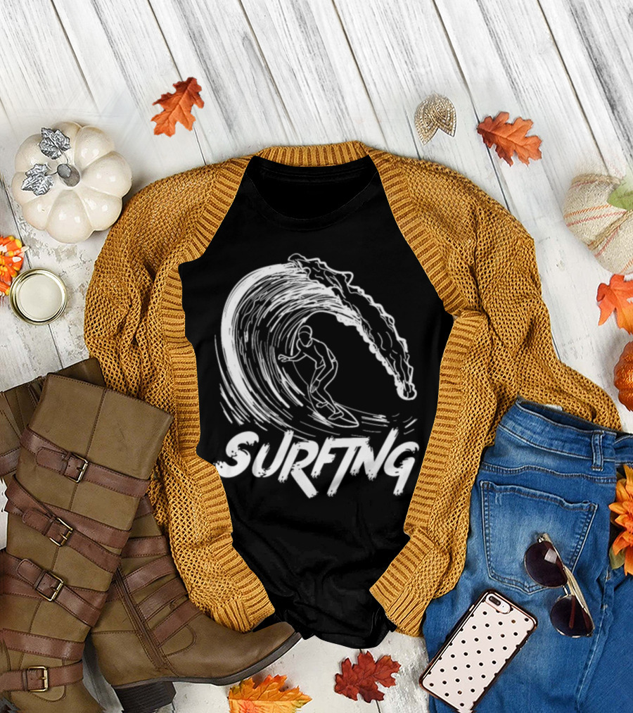Surfing Big Wave Cool Surfer T-Shirt