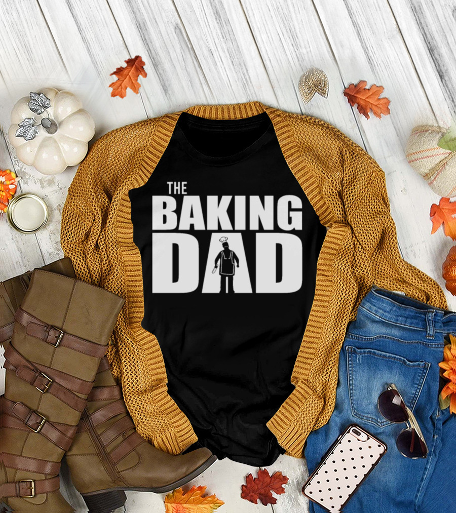 The Baking Dad Chef Silhouette Baker Daddy T-Shirt