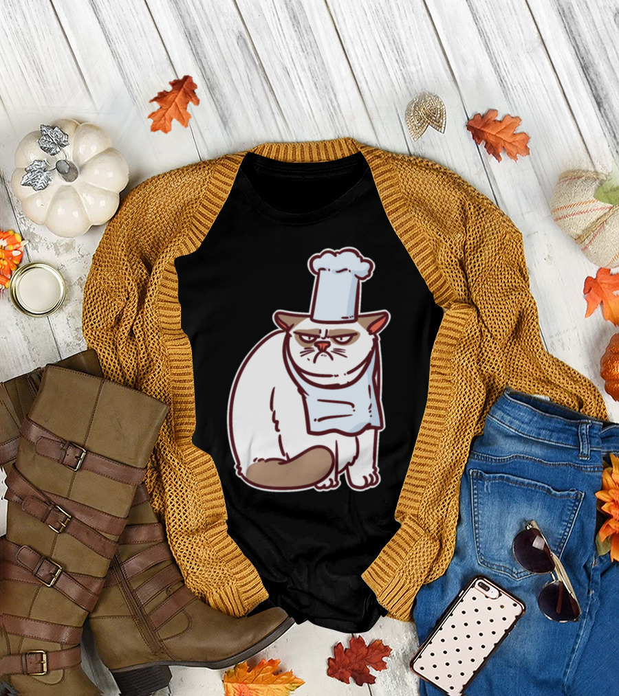 Baker Bread Bakery Confectioner Rolls Bread Cat Chef Hat T-Shirt