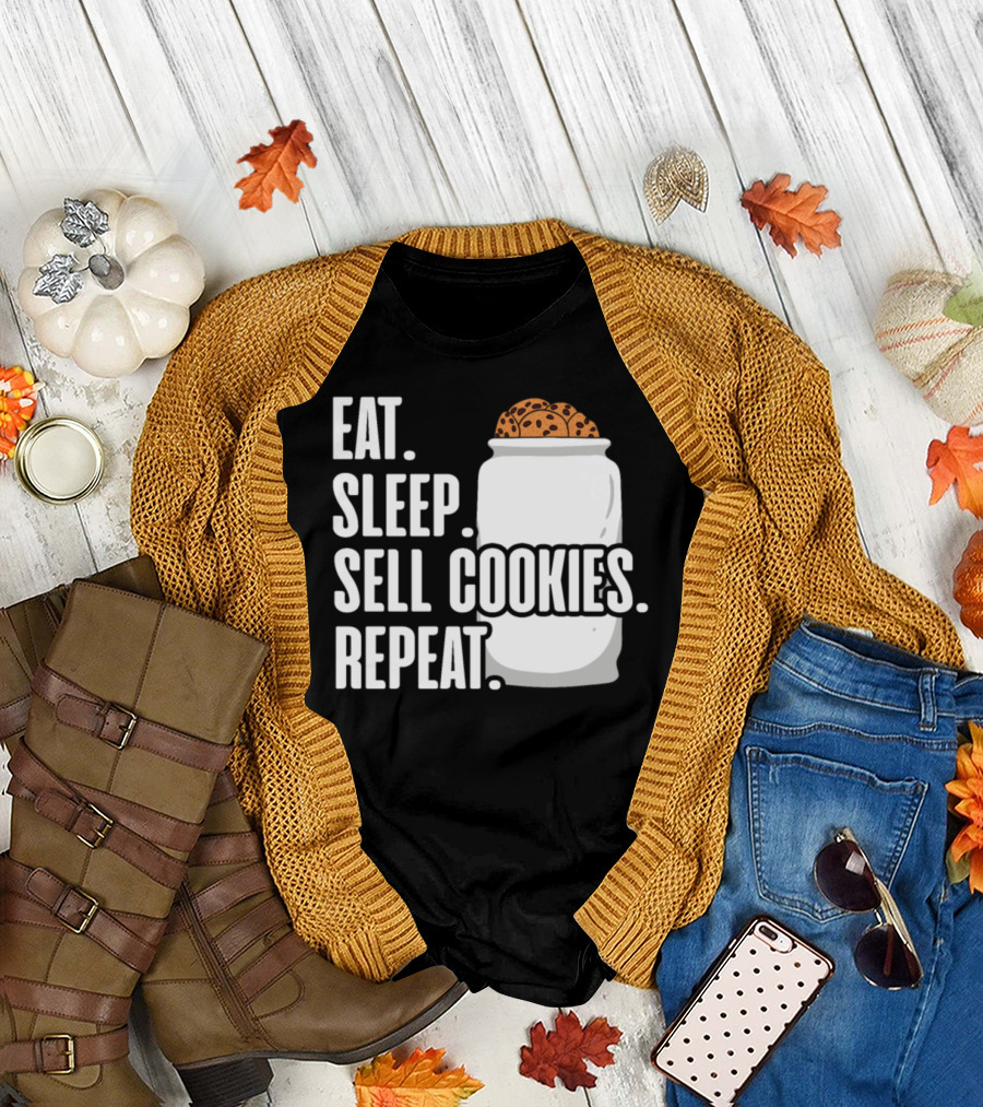 Eat Sleep Sell Cookies Repeat Cookie Jar T-Shirt