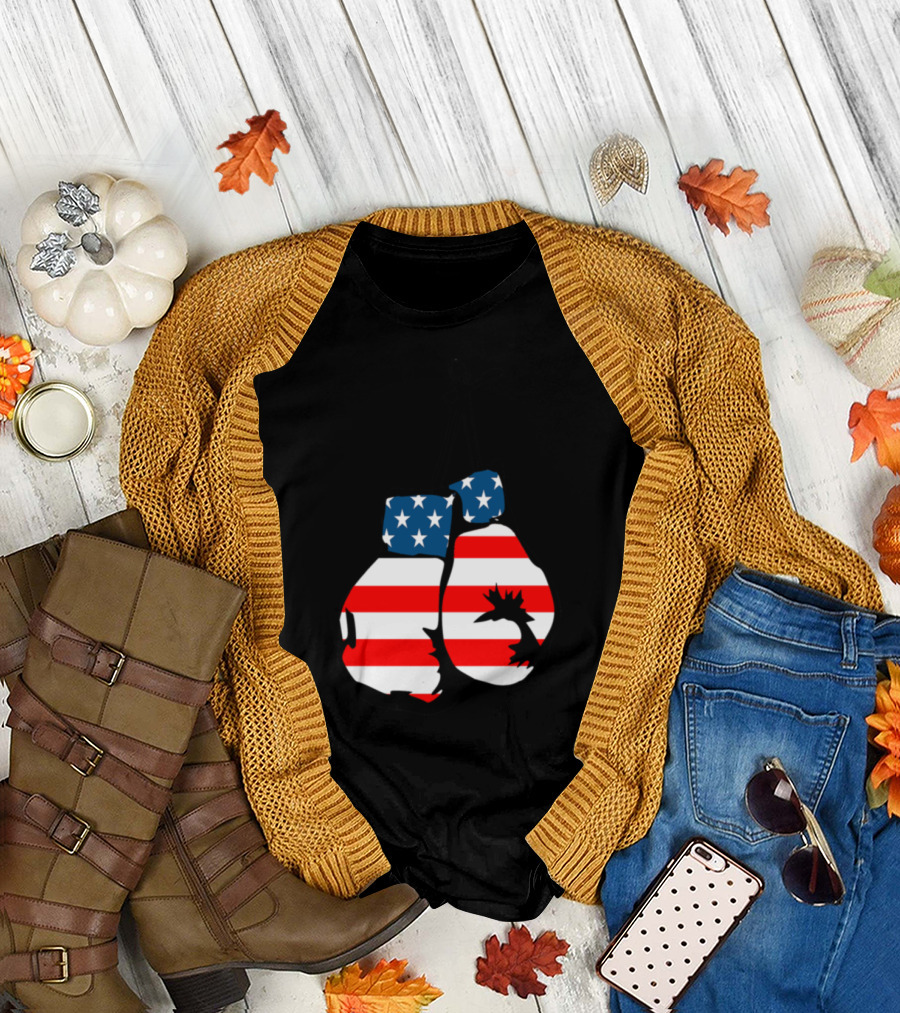 American Flag Boxing Gloves with Eagle T-Shirt