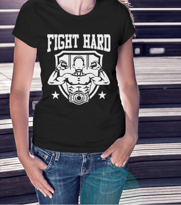 Fight Hard Boxing Champion Belt T-Shirt