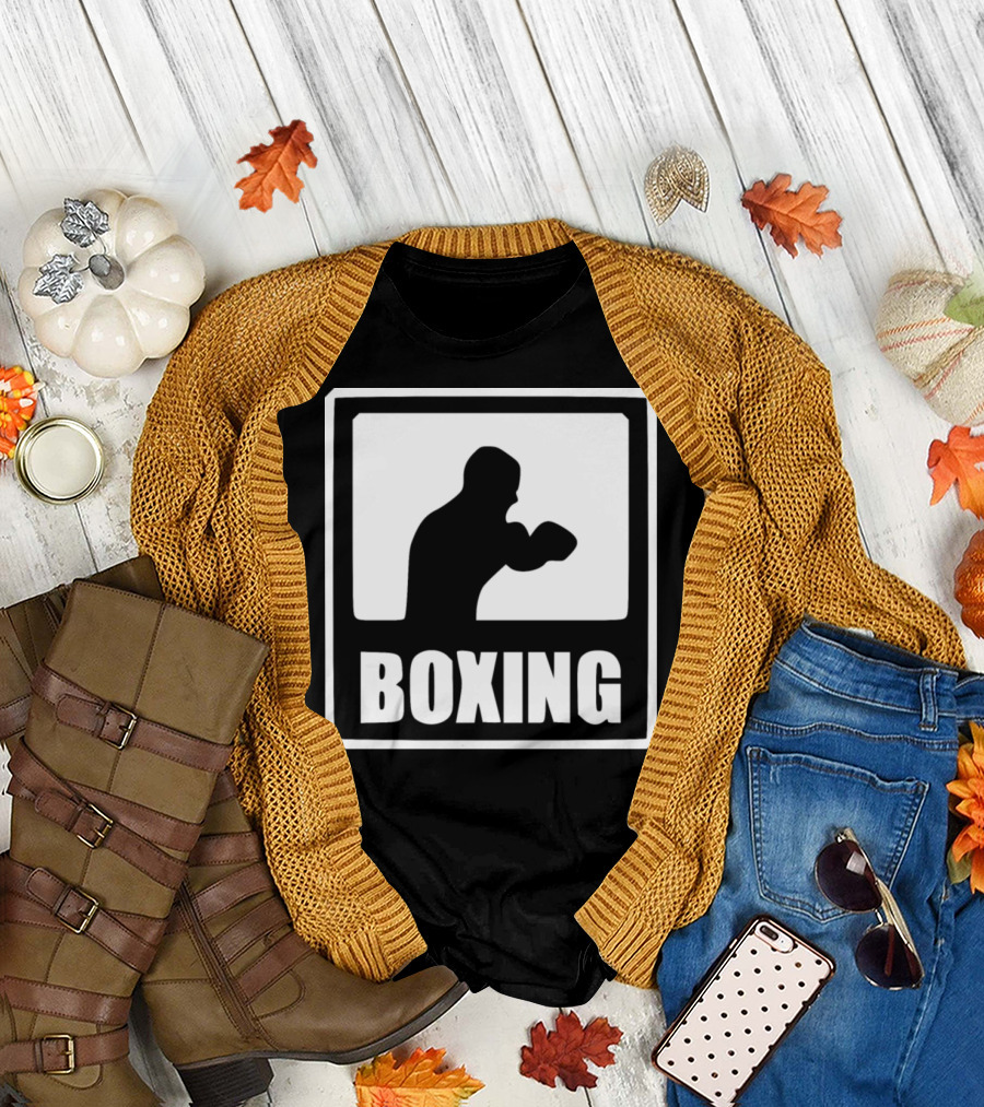 Boxing Time Black Silhouette Logo 2goewh T-Shirt