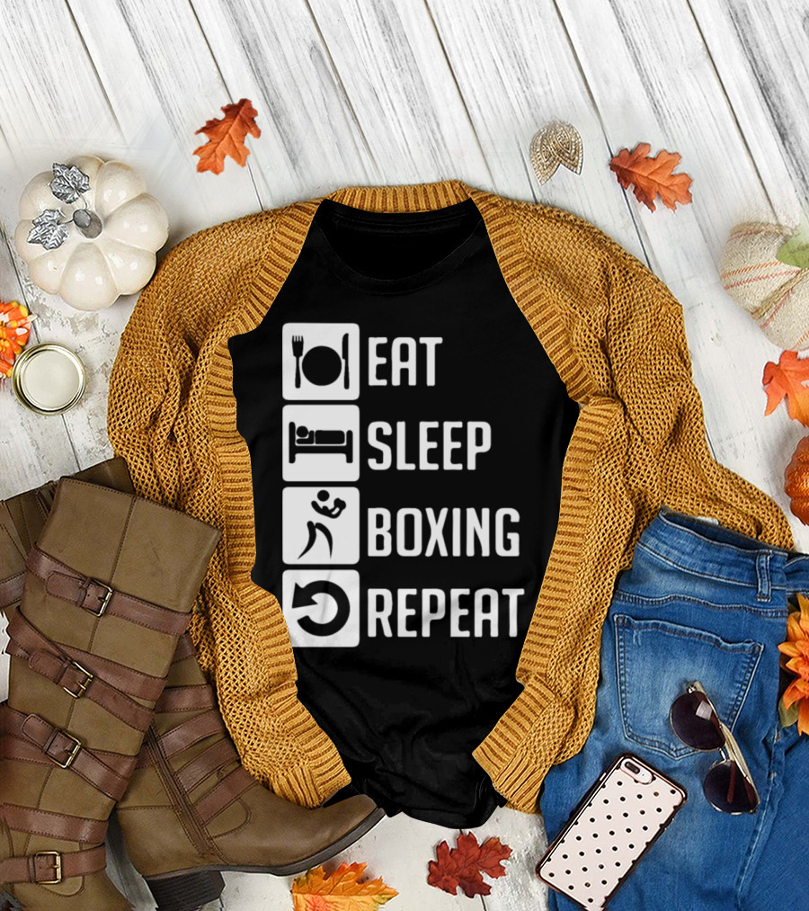 Eat Sleep Boxing Repeat T-Shirt