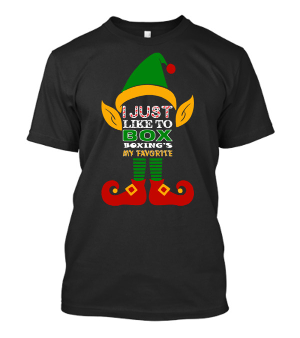 I Just Like To Box Boxing's My Favorite Elf Holiday T-Shirt