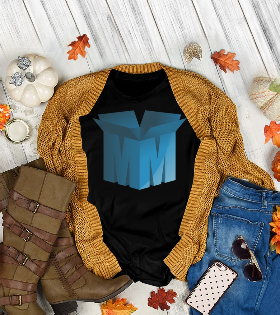 Trending Funny M Letter Box MM Blue Box T-Shirt