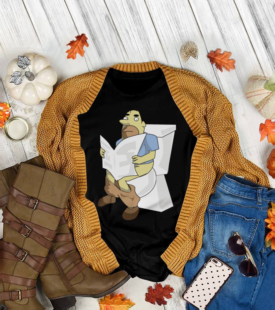 Books Reader Toilet Humor Cartoon Lesen Lernen181 T-Shirt