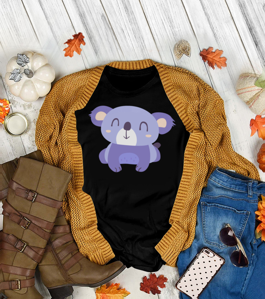 Blue Koala Baby Cute Cartoon Koala T-Shirt