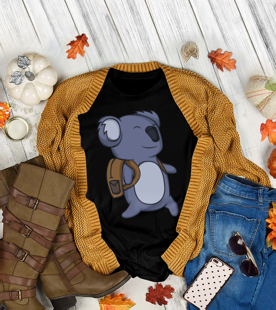 Koala Loving Backpack Adventure Koalasslkni T-Shirt