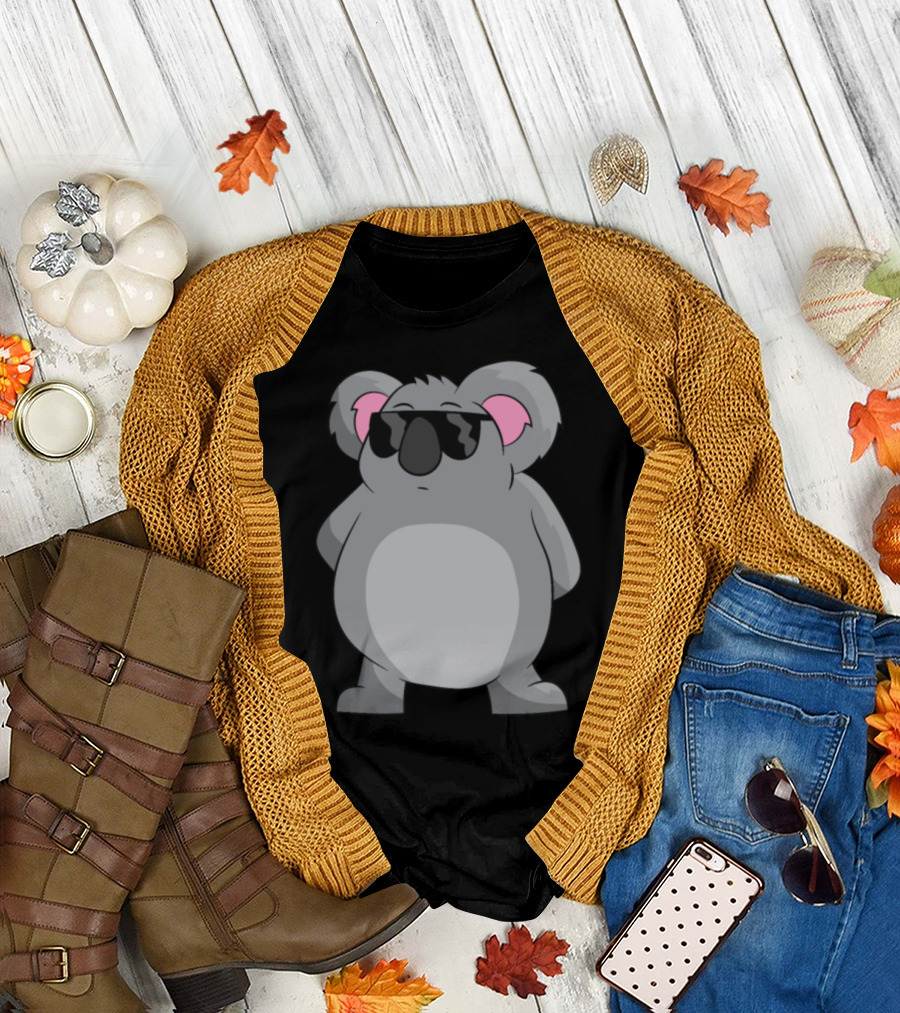 Koala Security Secret Agent with Sunglasses T-Shirt