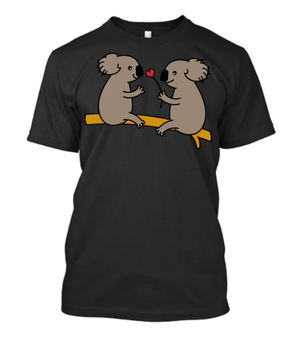 Koalas Couple Holding Heart On Branch T-Shirt