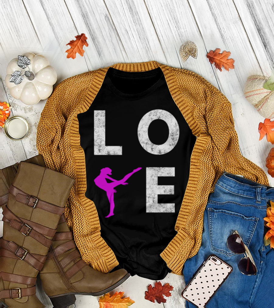 LOVE Dance Ballet Silhouette for Dancers and Ballet Lovers T-Shirt