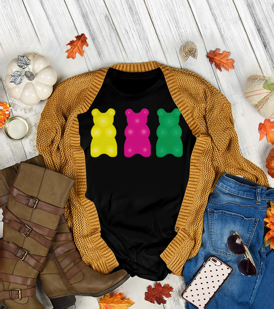3 Colorful Gummy Bears T-Shirt