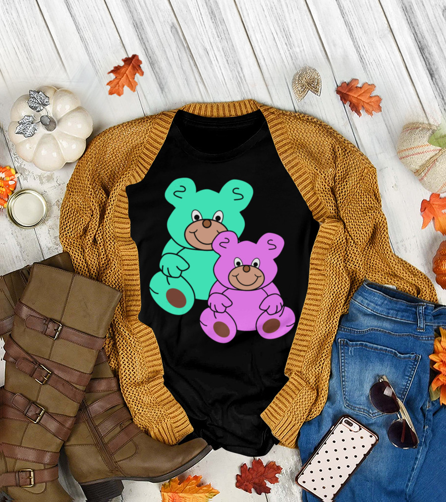 Two Colorful Teddy Bears T-Shirt