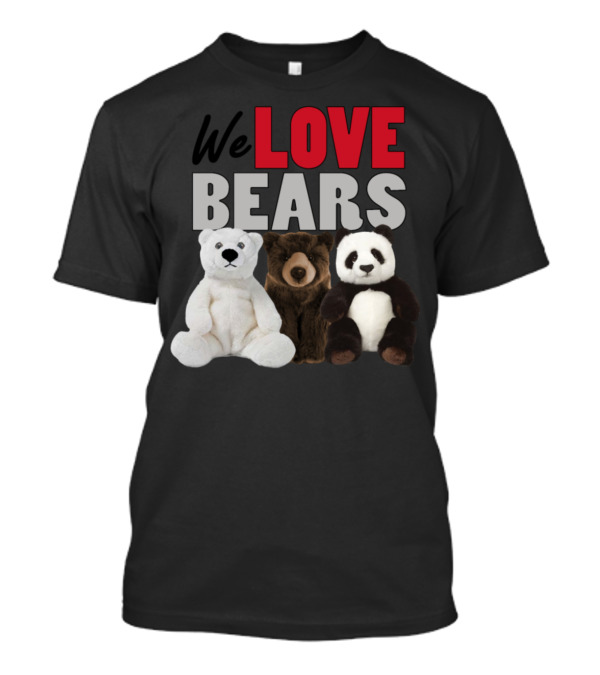 We Love Bears Polar Grizzly Panda Plush T-Shirt