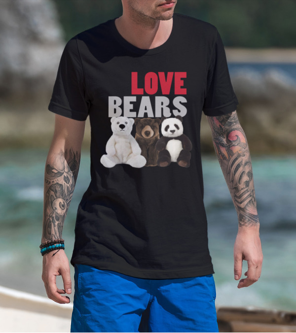 We Love Bears Polar Grizzly Panda Plush T-Shirt