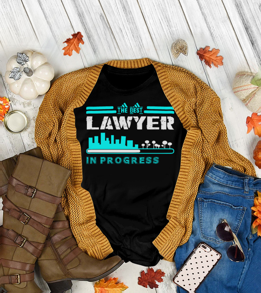 The Best Lawyer In Progress City Skyline Bars T-Shirt