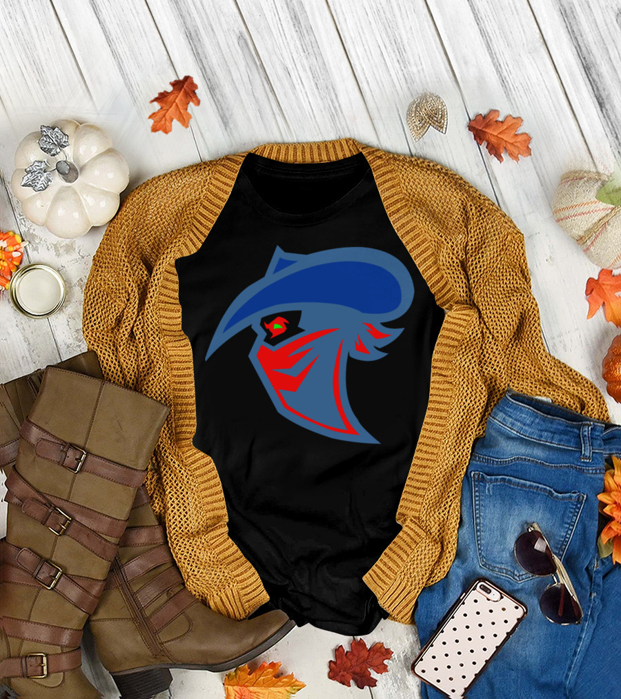 Cowboy Masked Bandits Logo Blue Hat Red Mask T-Shirt