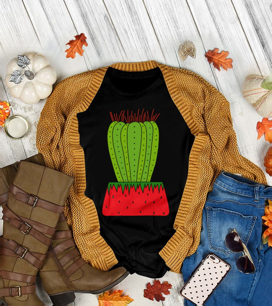 Erupting Watermelon Cactus Succulent Fusion T-Shirt