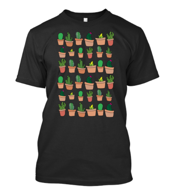 Lots Of Cactus Succulent Desert Plant Spiny Potted Collection T-Shirt